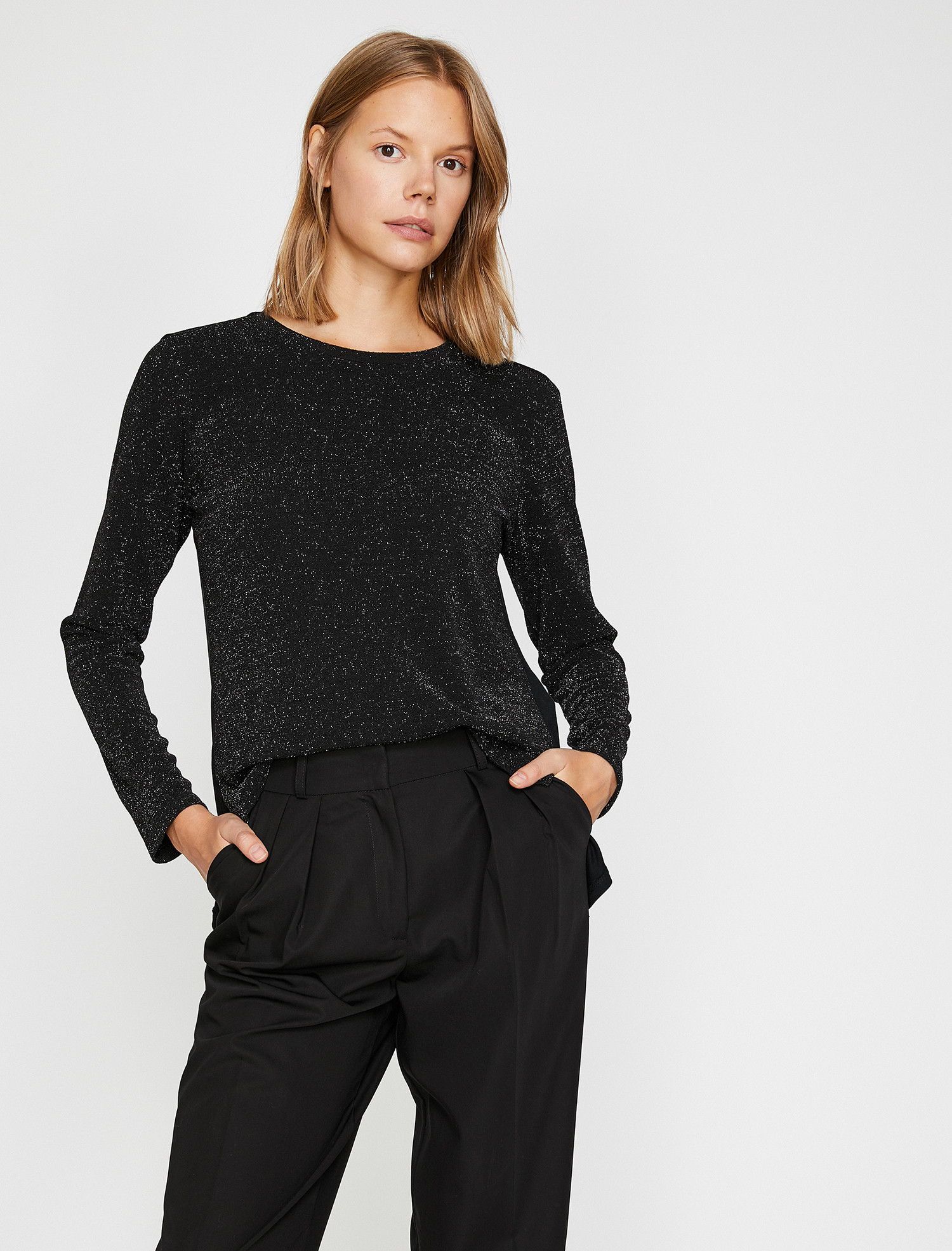 

Лонгслив Koton 0KAK13644EK-999 M Black