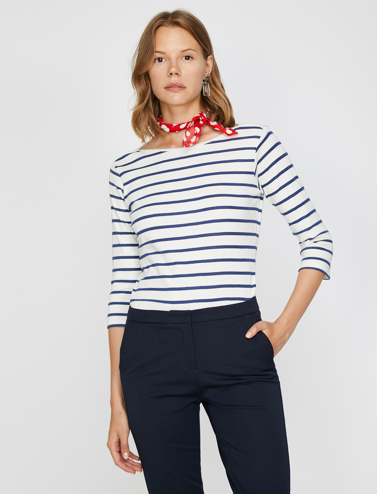 

Лонгслив Koton 0KAK13794GK-01M L Marine Stripe
