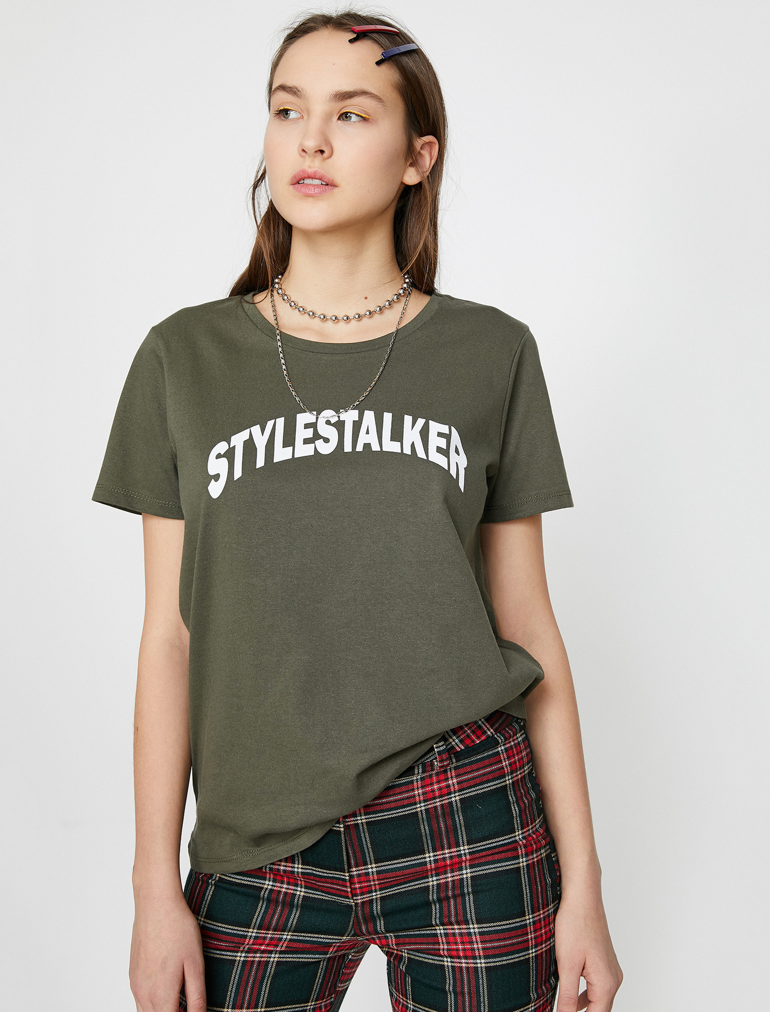 

Футболка Koton 9YAL18422IK-850  Khaki, Футболка Koton 9YAL18422IK-850 M Khaki