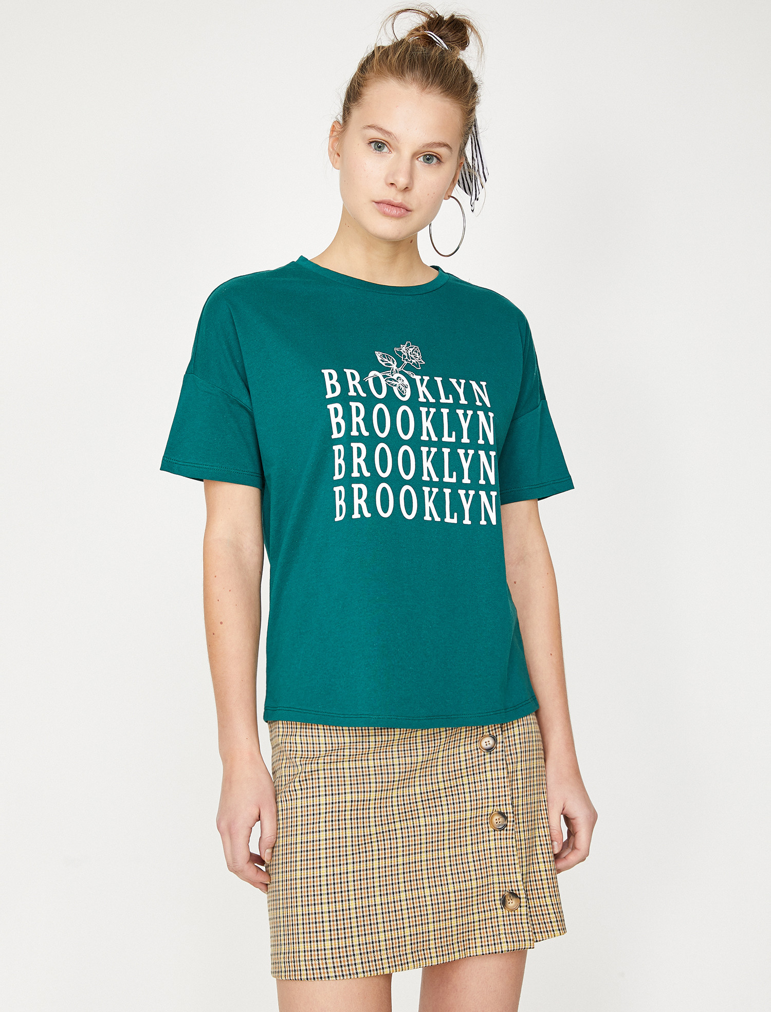 

Футболка Koton 9YAL18583IK-760  Green, Футболка Koton 9YAL18583IK-760 M Green