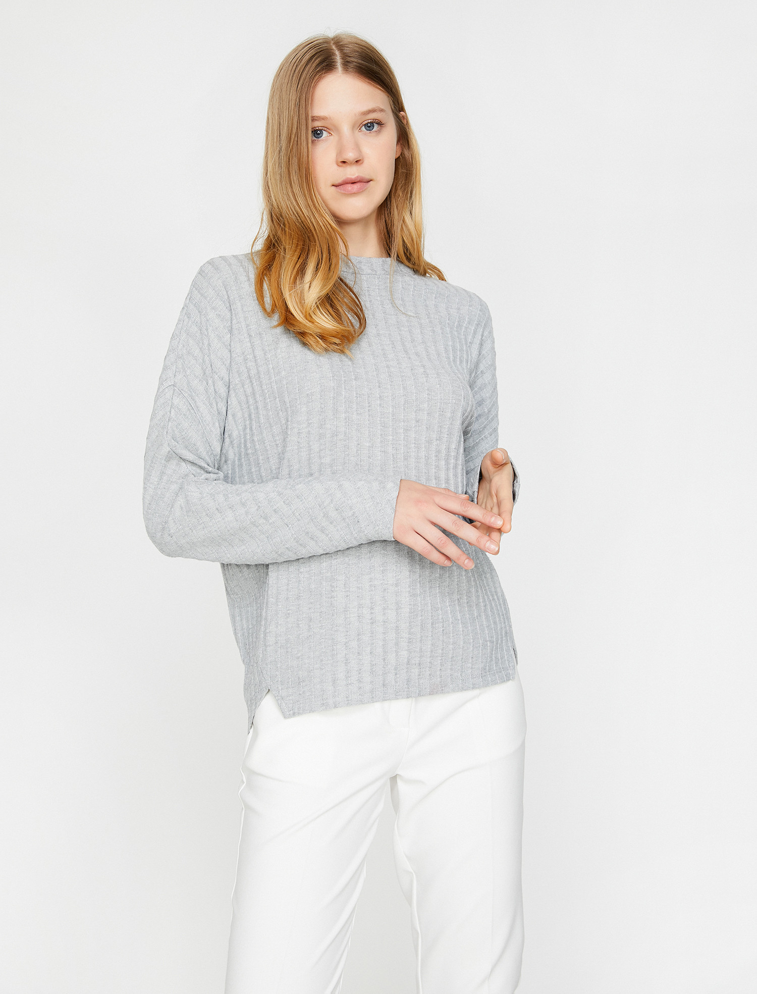 

Лонгслив Koton 0KAK13904EK-910 S Grey
