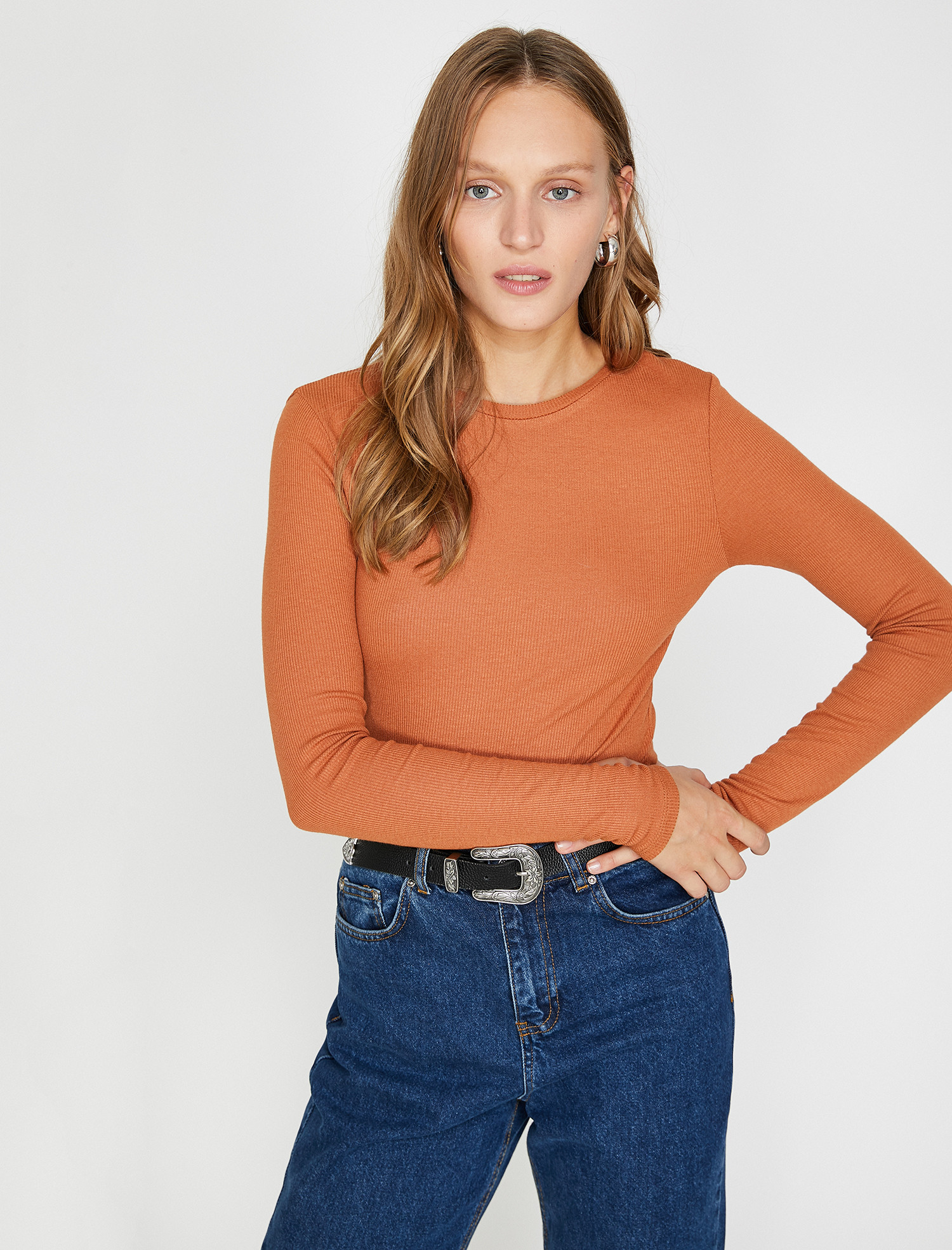 

Лонгслив Koton 0KAK12775OK-996 L Terracotta