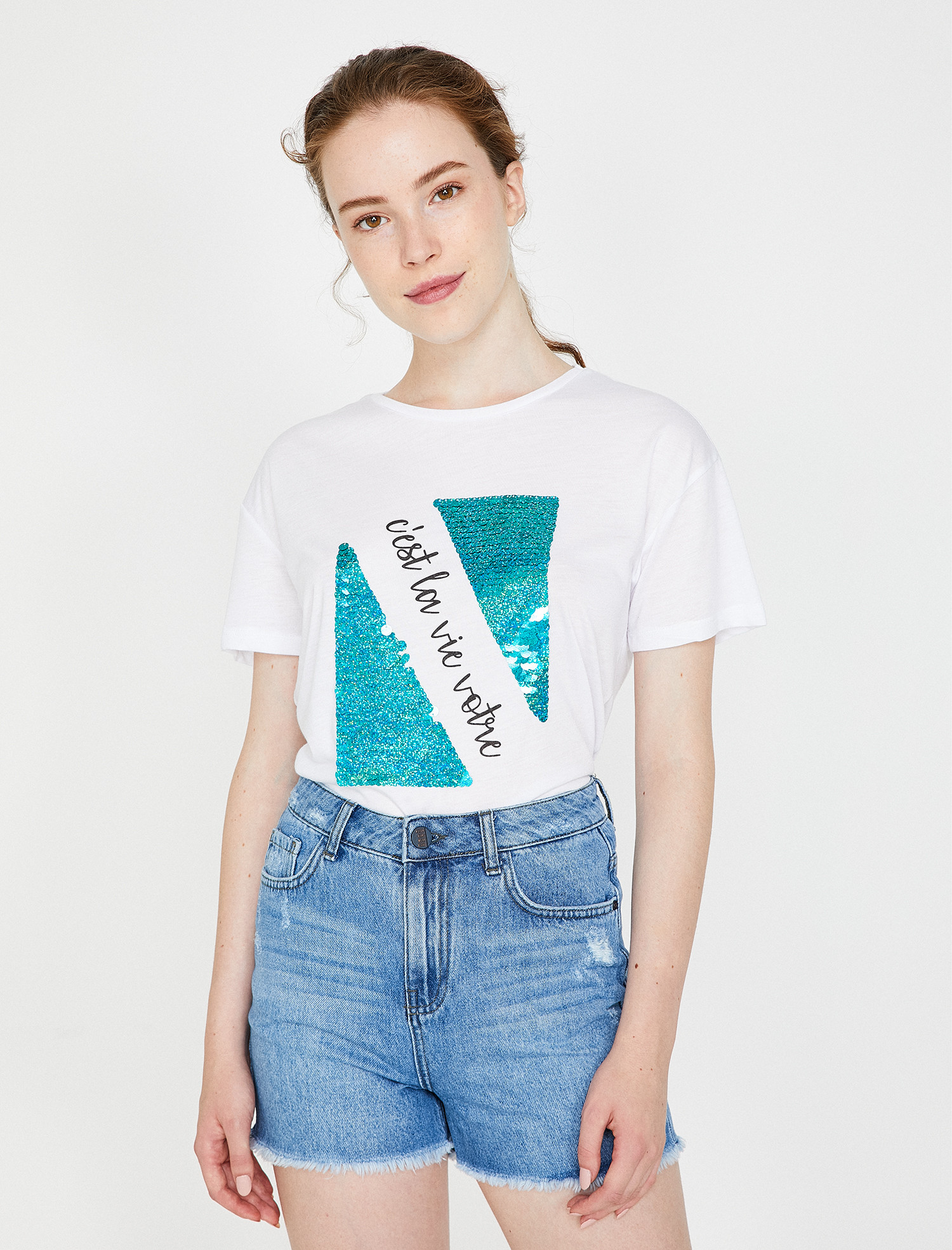 

Футболка Koton 9KAK13868EK-001 XXL Off White