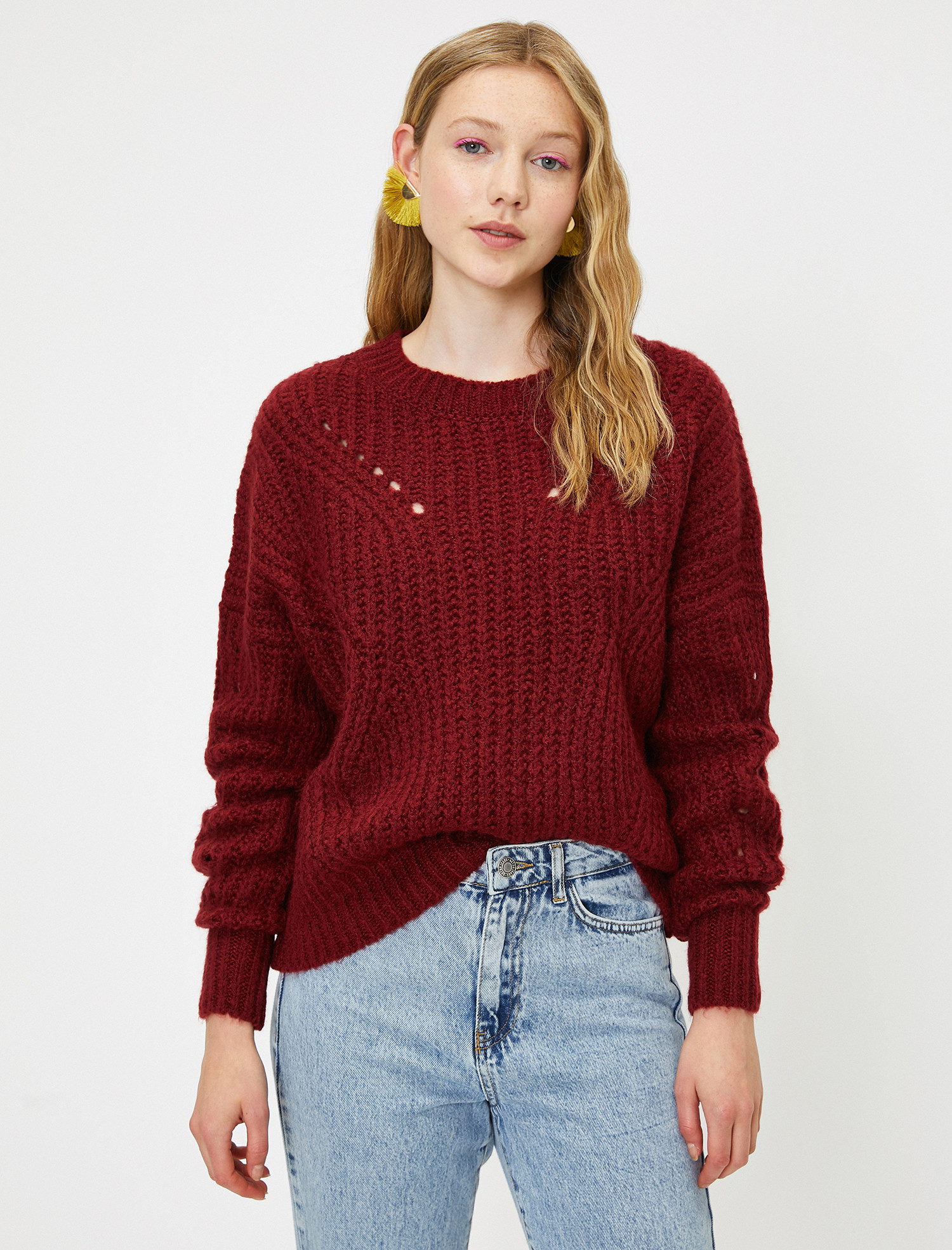 

Джемпер Koton 0KAL98197UT-457 L Wine
