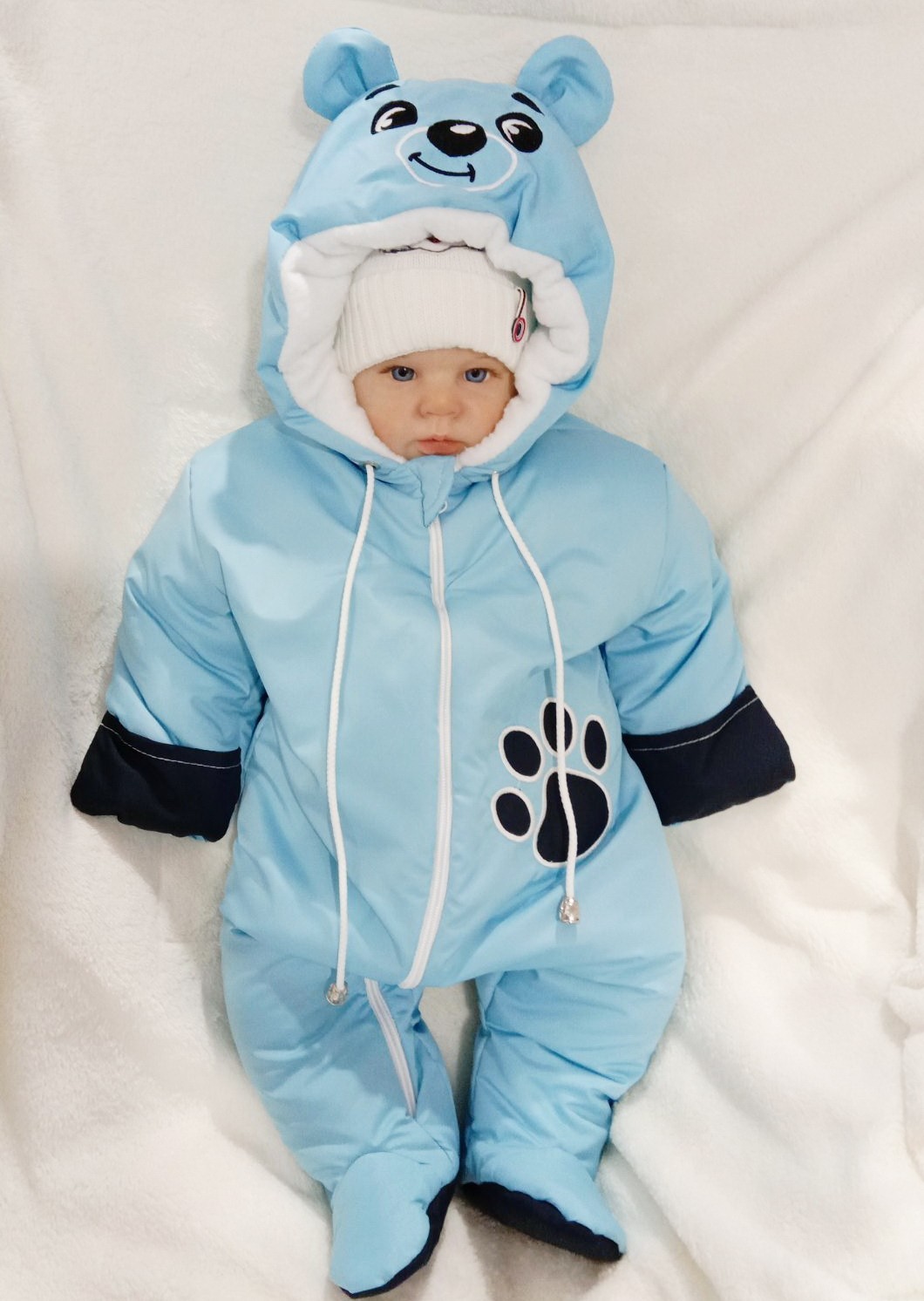 

Демисезонный комбинезон KIDDYWEAR Мишка 68р голубой