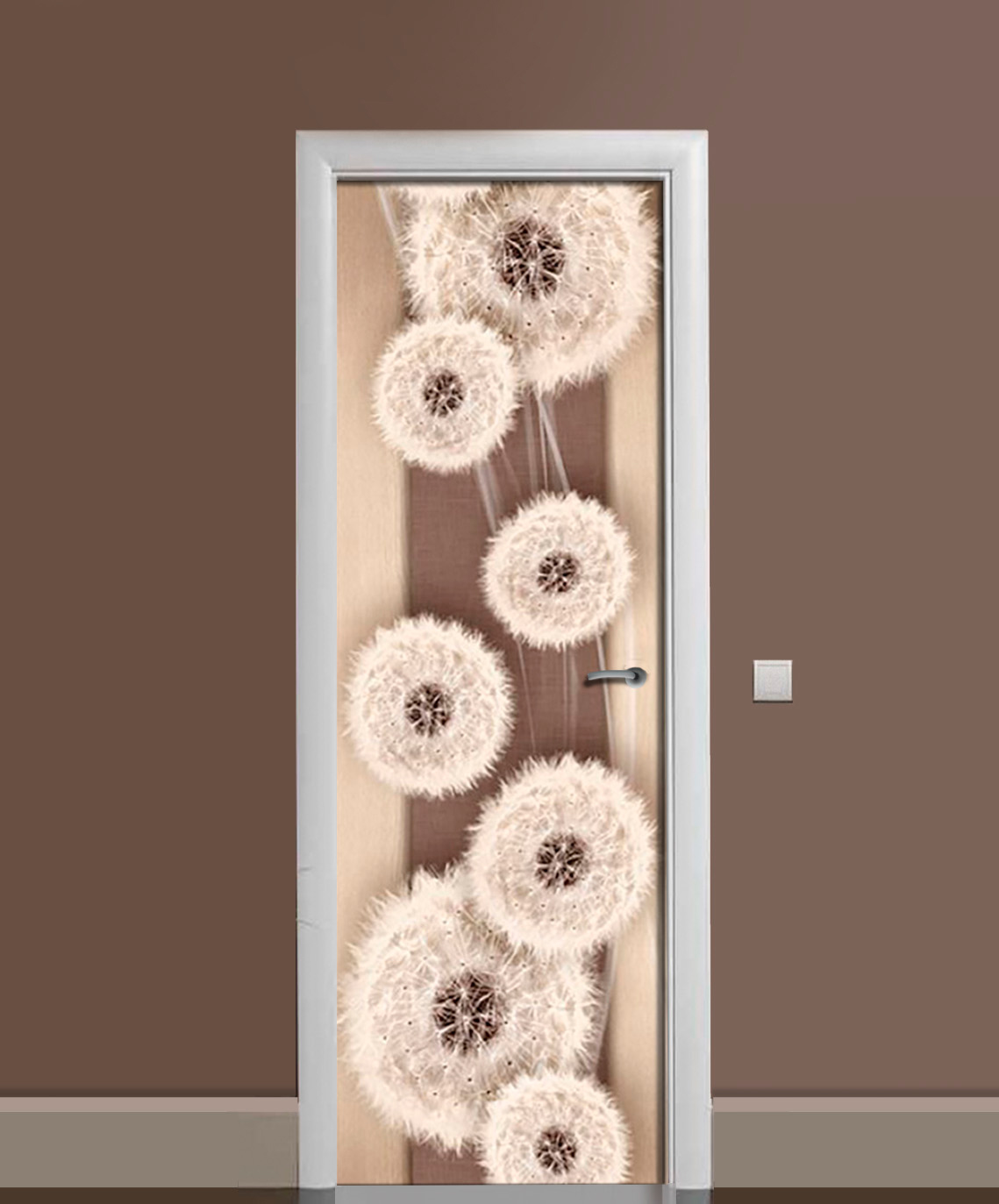 

Виниловая 3D наклейка на дверь Zatarga Купол одуванчика 650х2000 мм