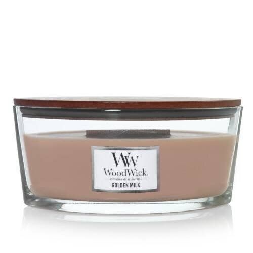 

Ароматическая свеча Woodwick Ellipse Golden Milk 453 г