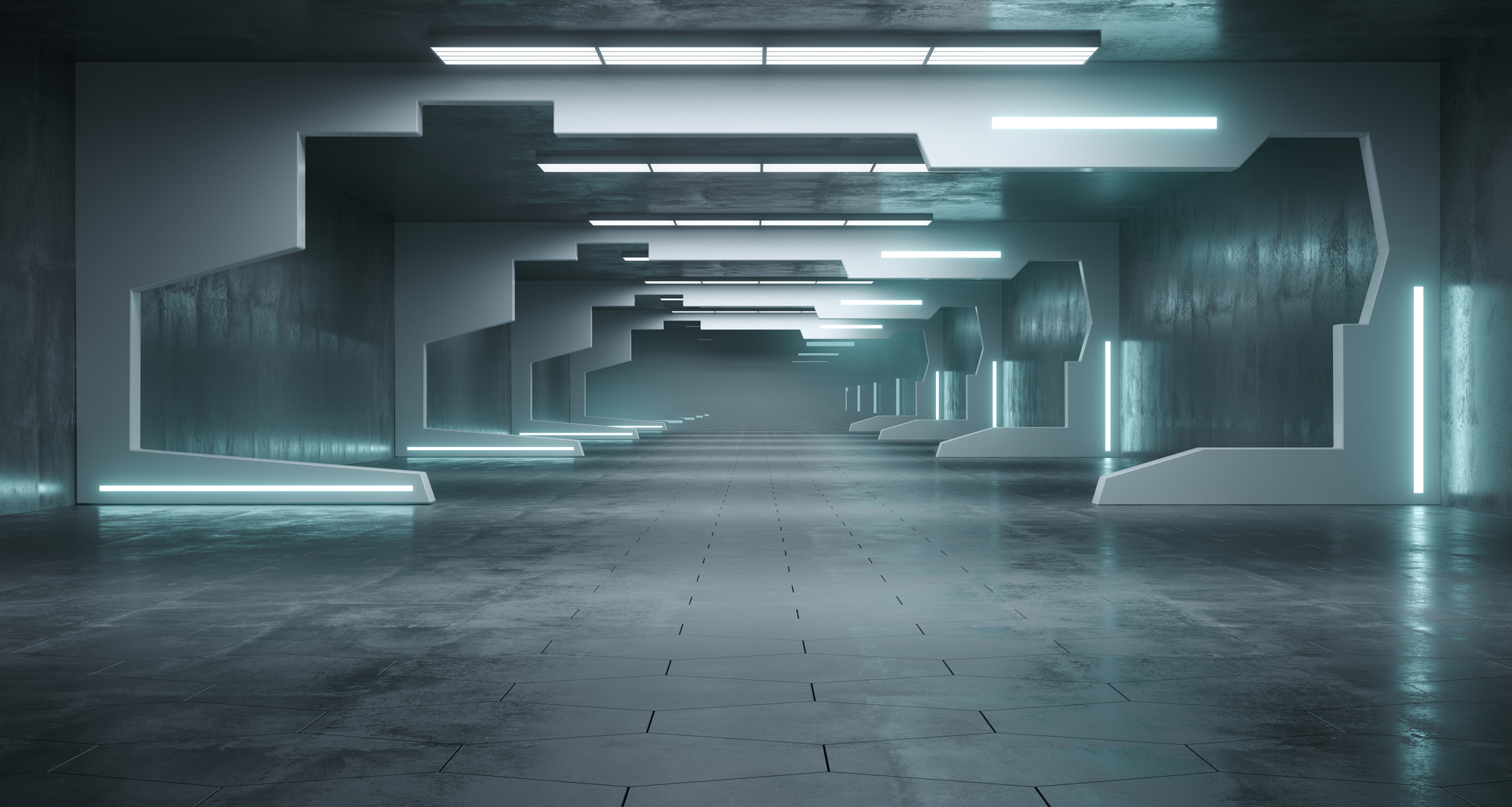 

Фотообои 3D 'Футуристический коридор' (4539) , Штукатурка