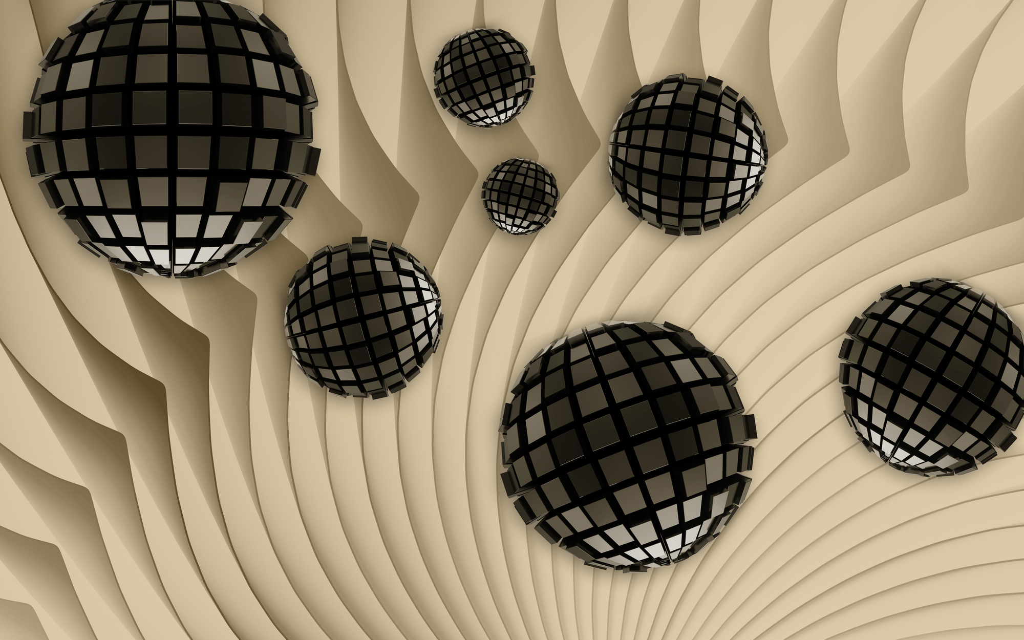 

Фотообои 3D '3D сферы' (4828) , Холст