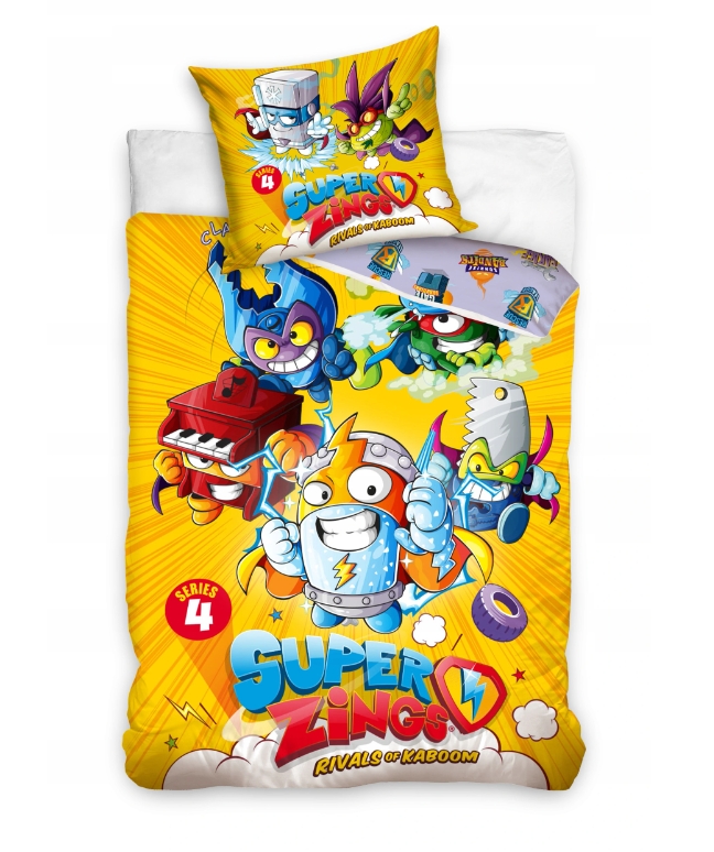 

Детское постельное белье, хлопок (наволочка+пододеяльник) Super Zings 140 x 200 (sz191001-PP)