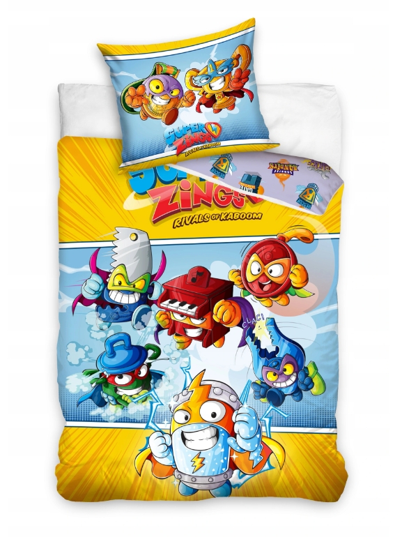 

Детское постельное белье, хлопок (наволочка+пододеяльник) Super Zings 160 x 200