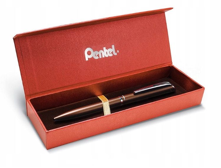 

Ручка-роллер Pentel EnerGel BL2007, коричневый корпус, в подарочном футляре (JS3390)