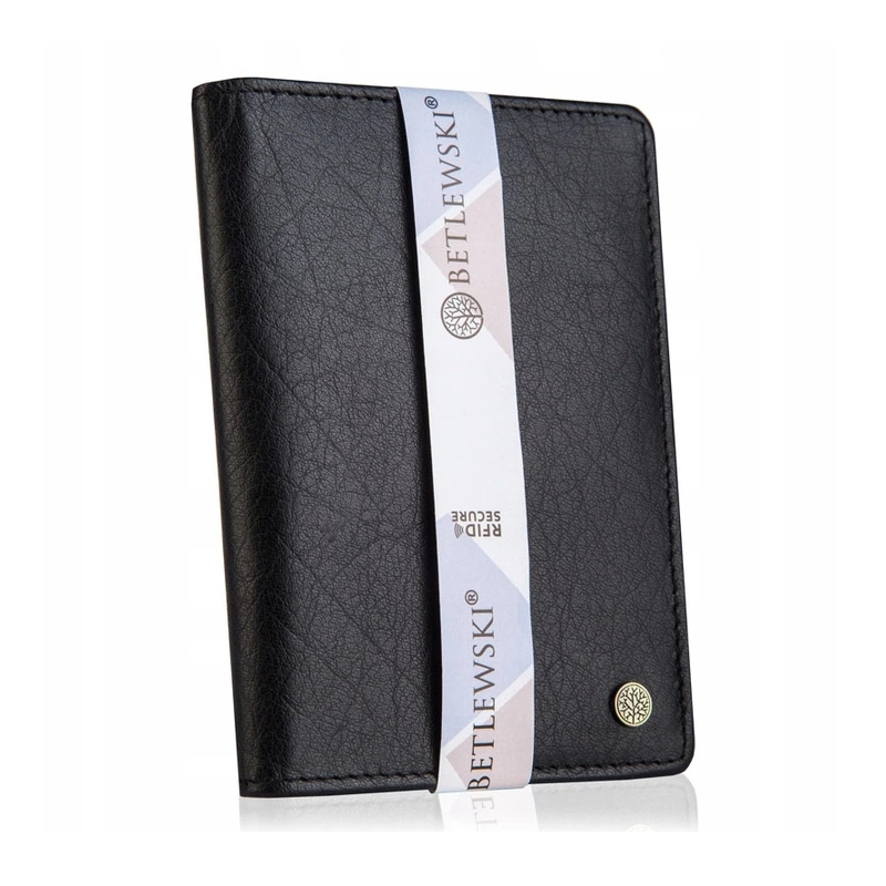 

Кожаный сверхтонкий кошелёк Betlewski 13 х 9,5 х 0,6 см RFID (BPM-BH-M1) (1010170-BLACK)