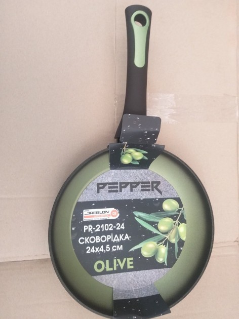 

Сковорода OLIVE PR-2102-20 20x4,0 см (улучш. GREBLON C2), PEPPER