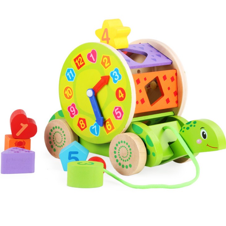 

Развивающая деревянная игрушка-каталка черепаха-сортёр Wood Toys
