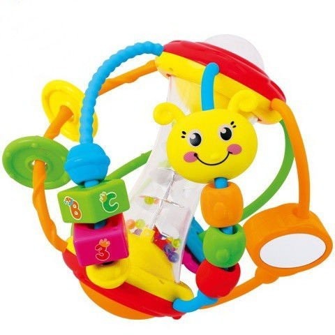 

Игрушка погремушка Развивающий шар Hola Toys обучающий разноцветный