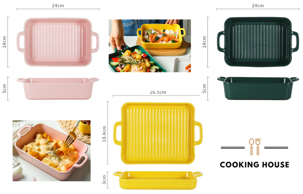 

Набор из 3 керамических форм для запекания Cooking House
