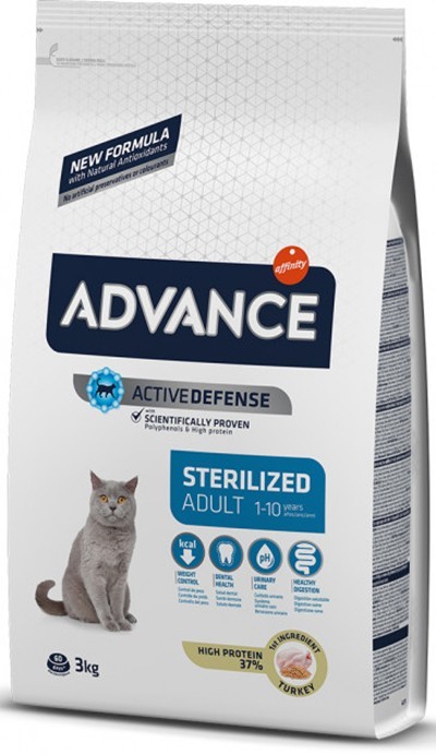 

Сухий корм для стерилізованих котів Advance Cat Sterilized з індичкою 3 кг (8410650162270)