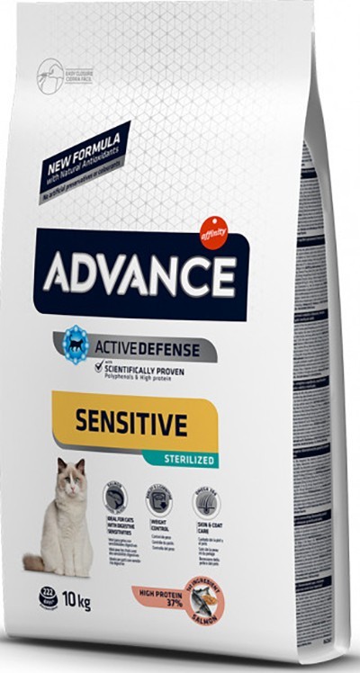 

Сухий корм для стерилізованих котів з чутливим травленням Advance Cat Sterilized Salmon Sensitive з лососем 10 кг (8410650218663)