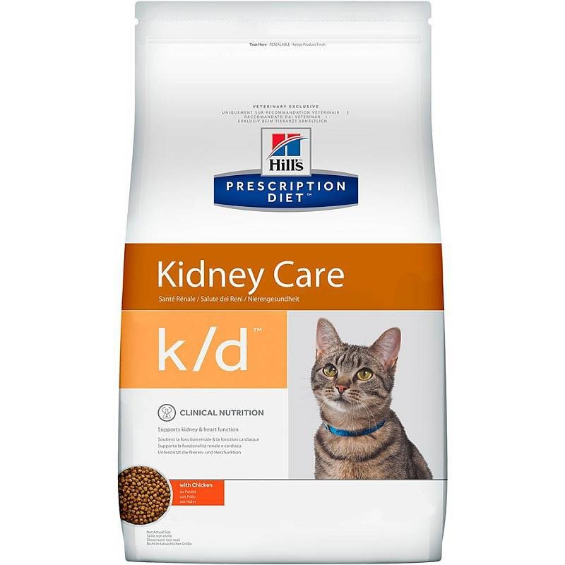 

Сухой диетический корм для котов (Хиллс) Hill's Prescription Diet Feline k/d, для кошек при профилактике заболеваний почек с курицей 5 кг (052742430805)