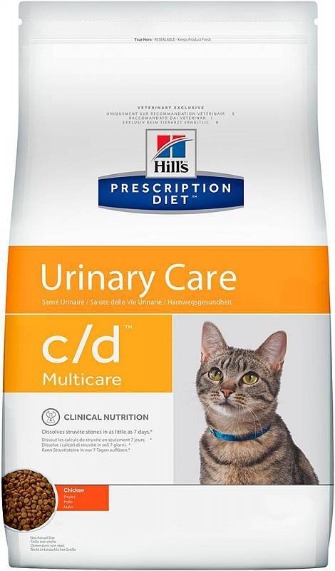 

Сухой диетический корм Hill's (Хиллс) Prescription Diet Feline c/d Multicare, при профилактике цистита и мочекаменной болезни с курицей 10 кг (052742904405)