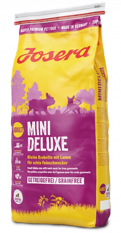

Сухой корм для взрослых собак малых пород Josera MiniDeluxe Adult беззерновой с ягненком 15 кг (4032254744207)
