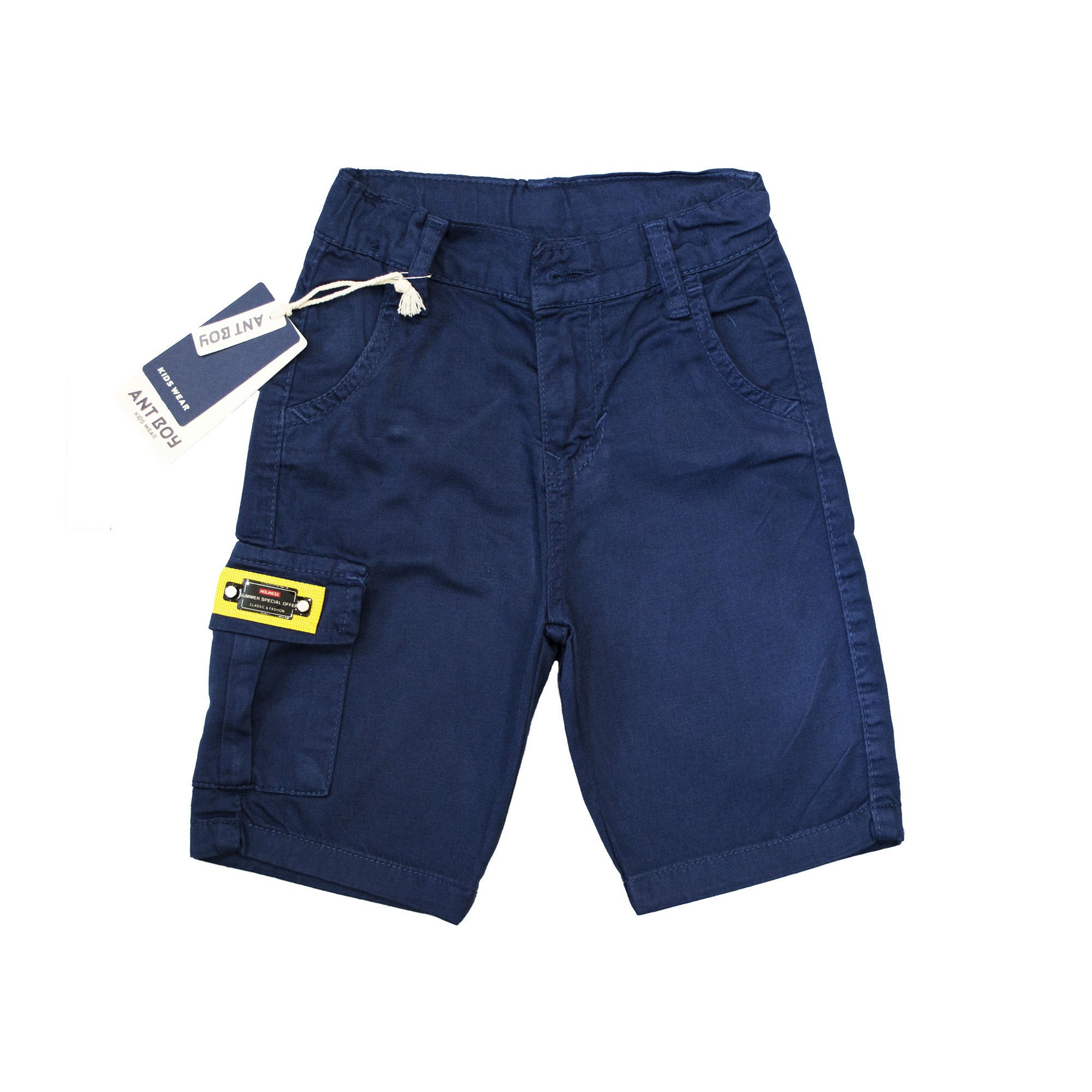

Шорты для мальчика ( 1 шт ) Турция синего цвета карго средней длинны с накладным карманом 9 лет (134см) 619