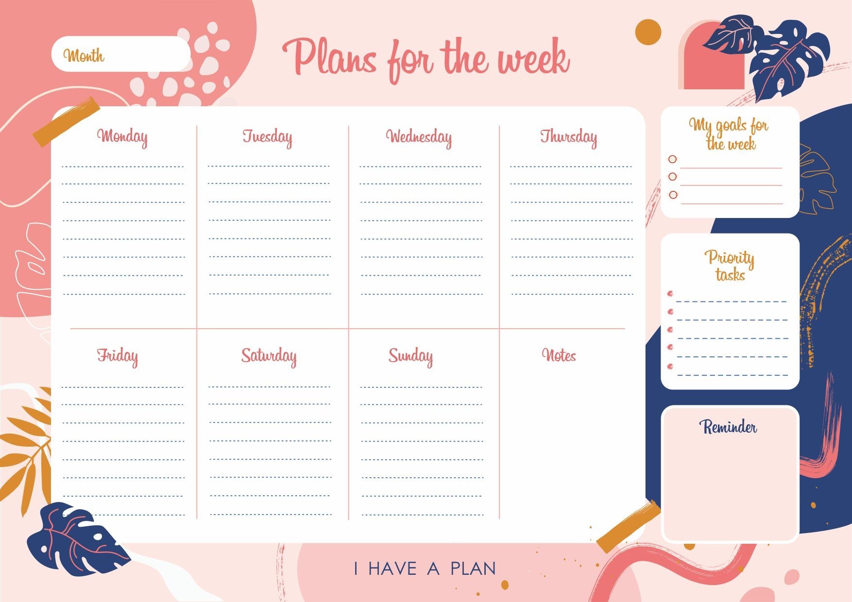 

Магнитный планер B.Day WeeklyPlannerBlue А4
