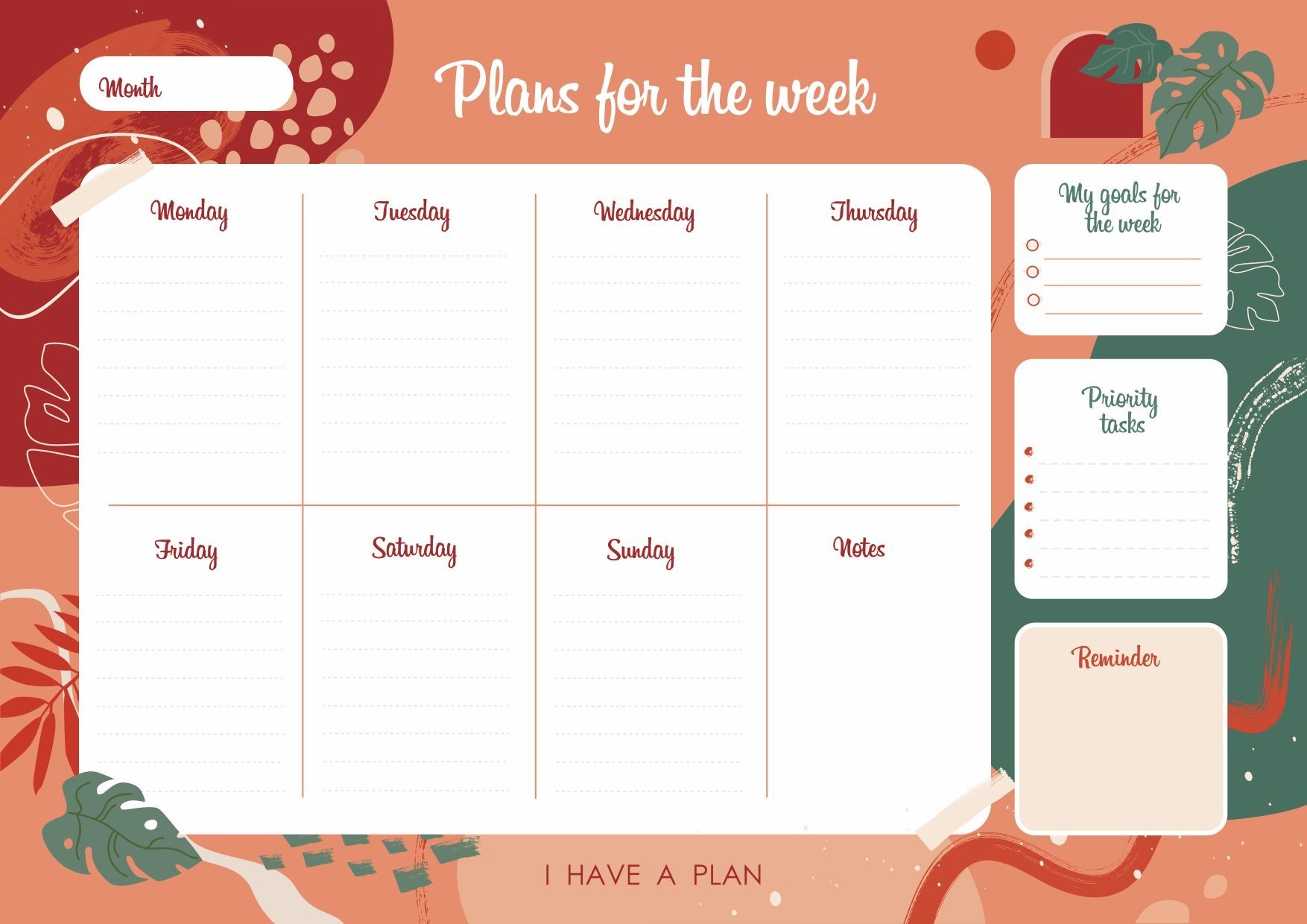 

Магнитный планер B.Day WeeklyPlannerBrown А4