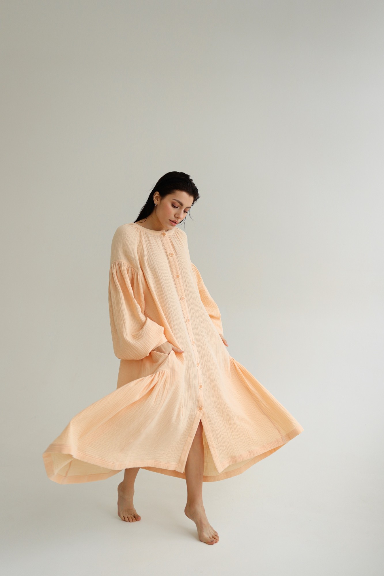

Платье NiSO Alenka Long One Size Персиковое (ML07)