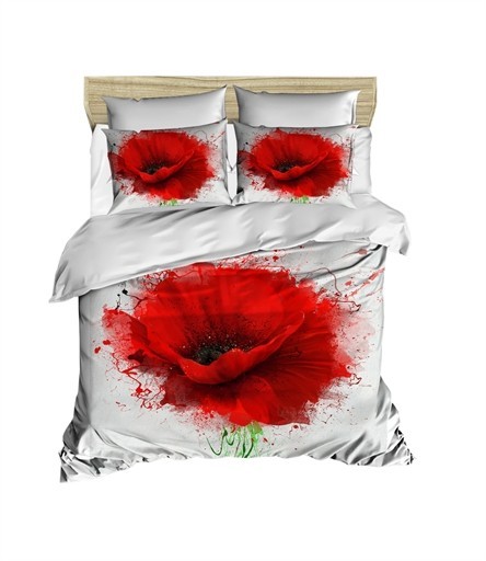 

Комплект постельного белья LightHouse Ranforce 3D Poppy Flower 200х220 см