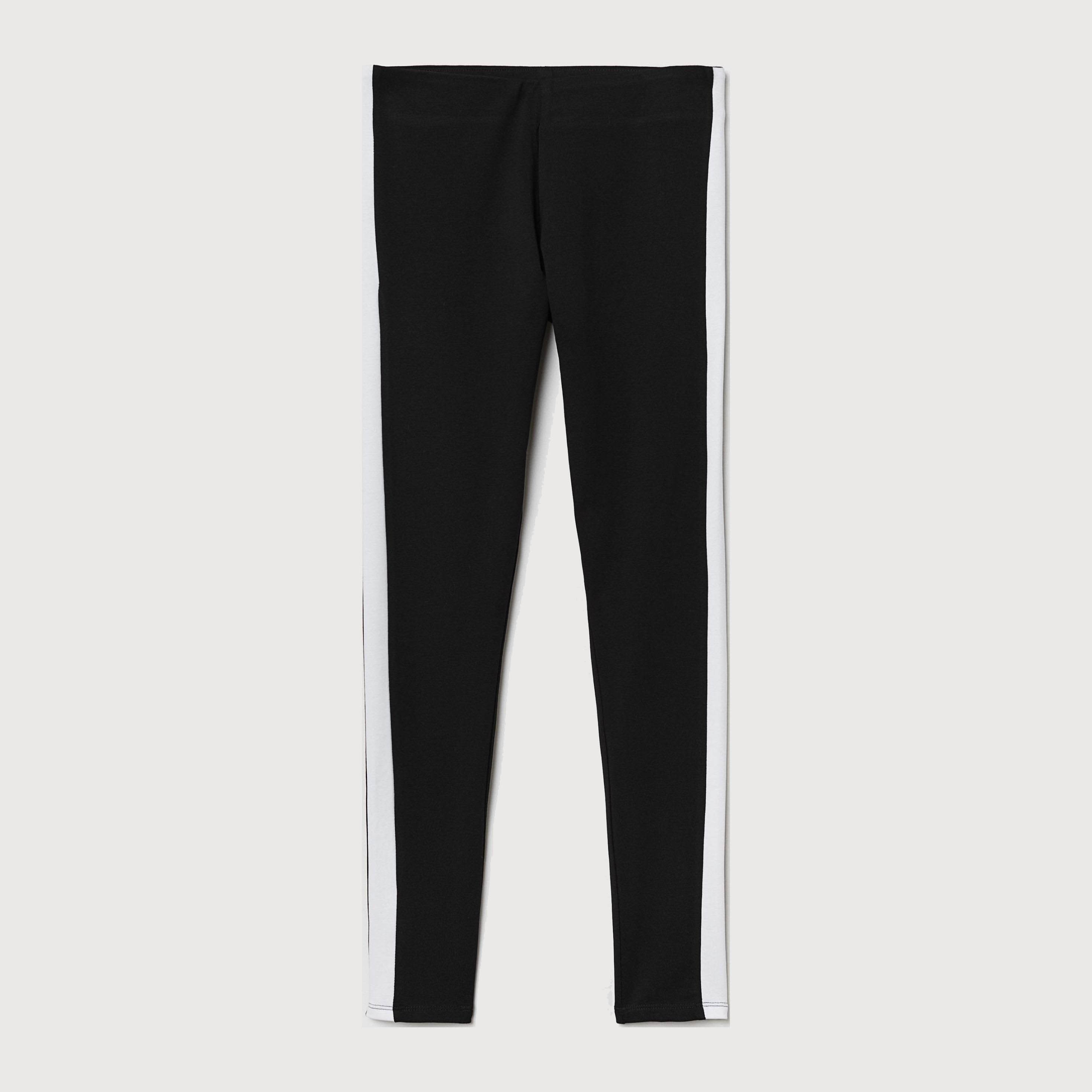 

Леггинсы H&M 1896168 L Черно-белая полоска
