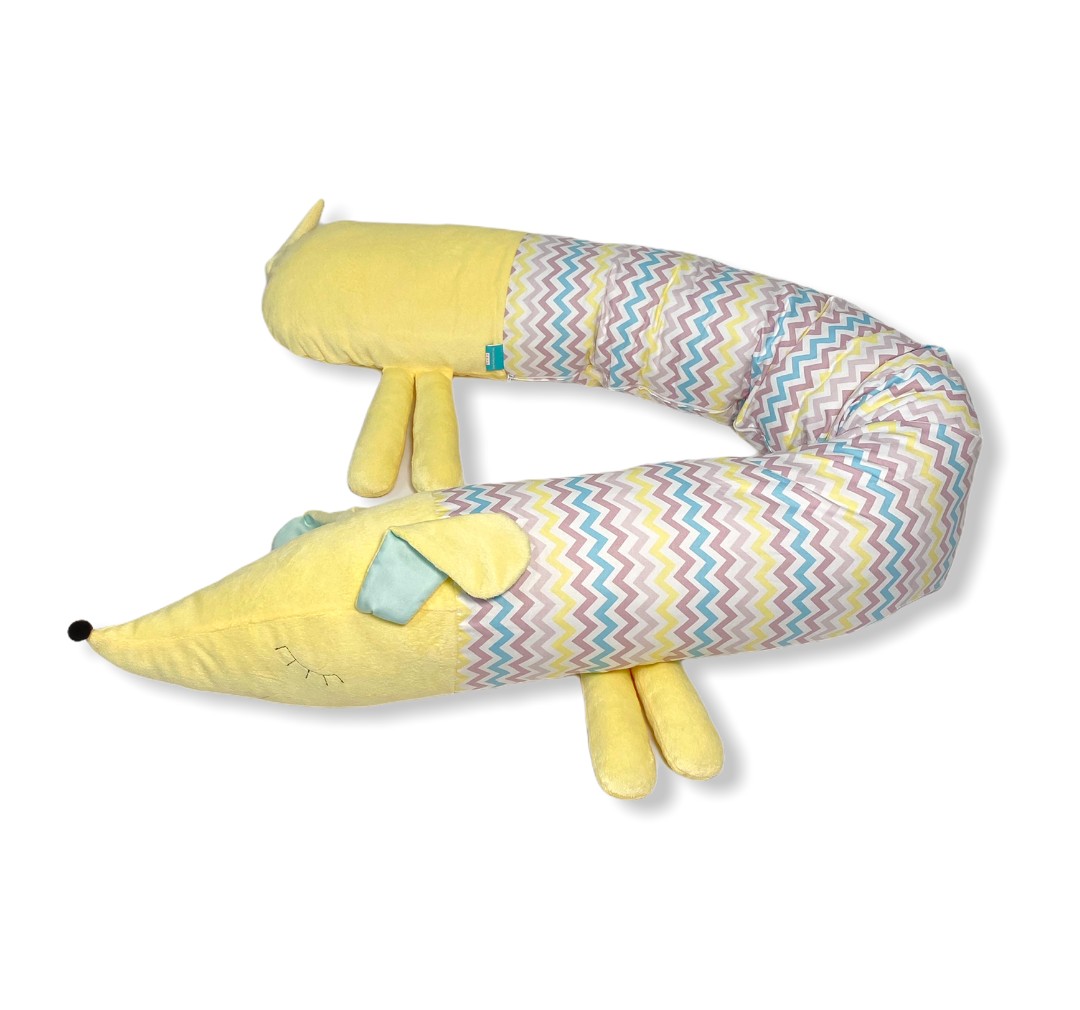 

Детская подушка-валик "Собачка-сплюшка", жёлтая, 180х25 см