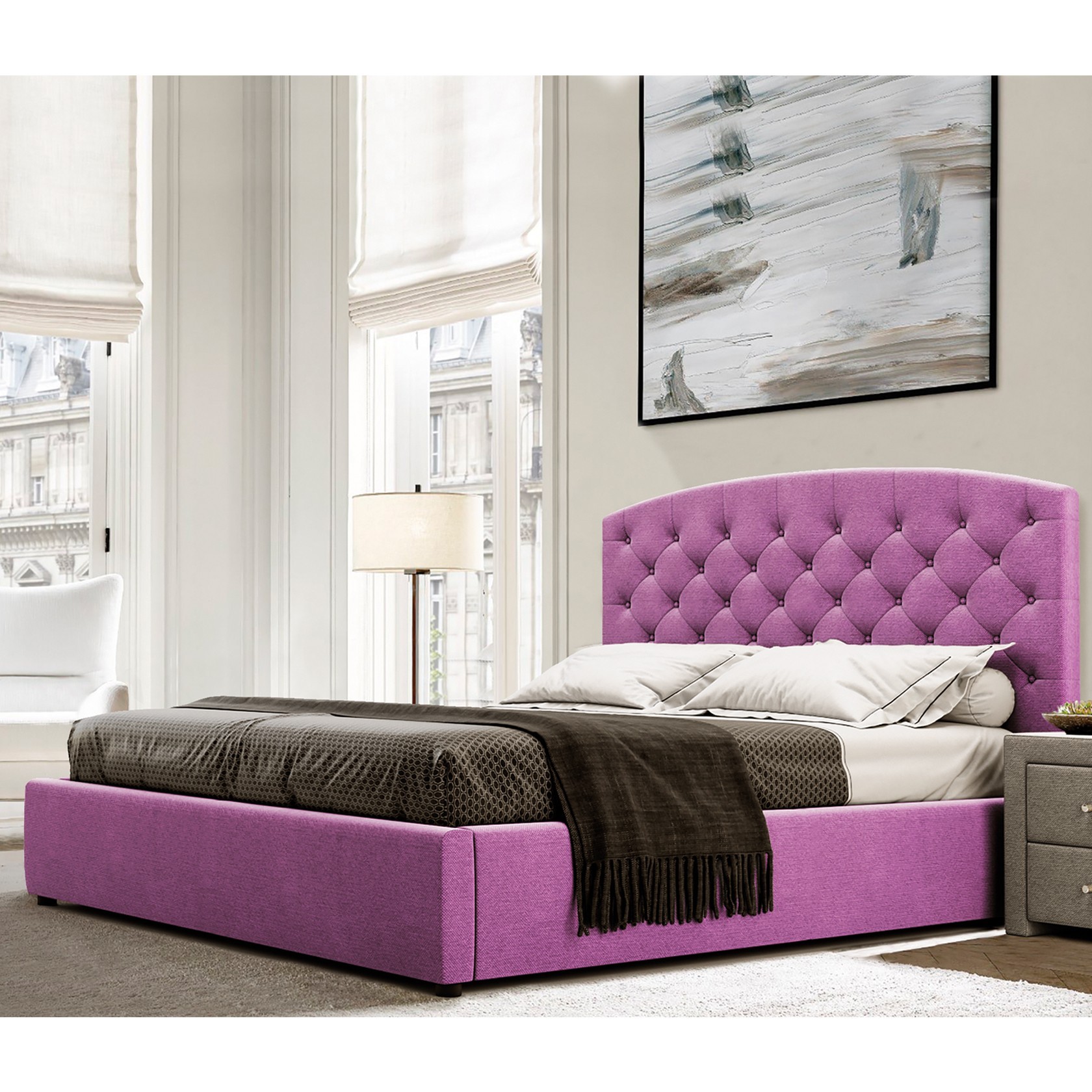 

Кровать Манхэтен-2 (Green Sofa) Розовая 180х200 см 381153_24