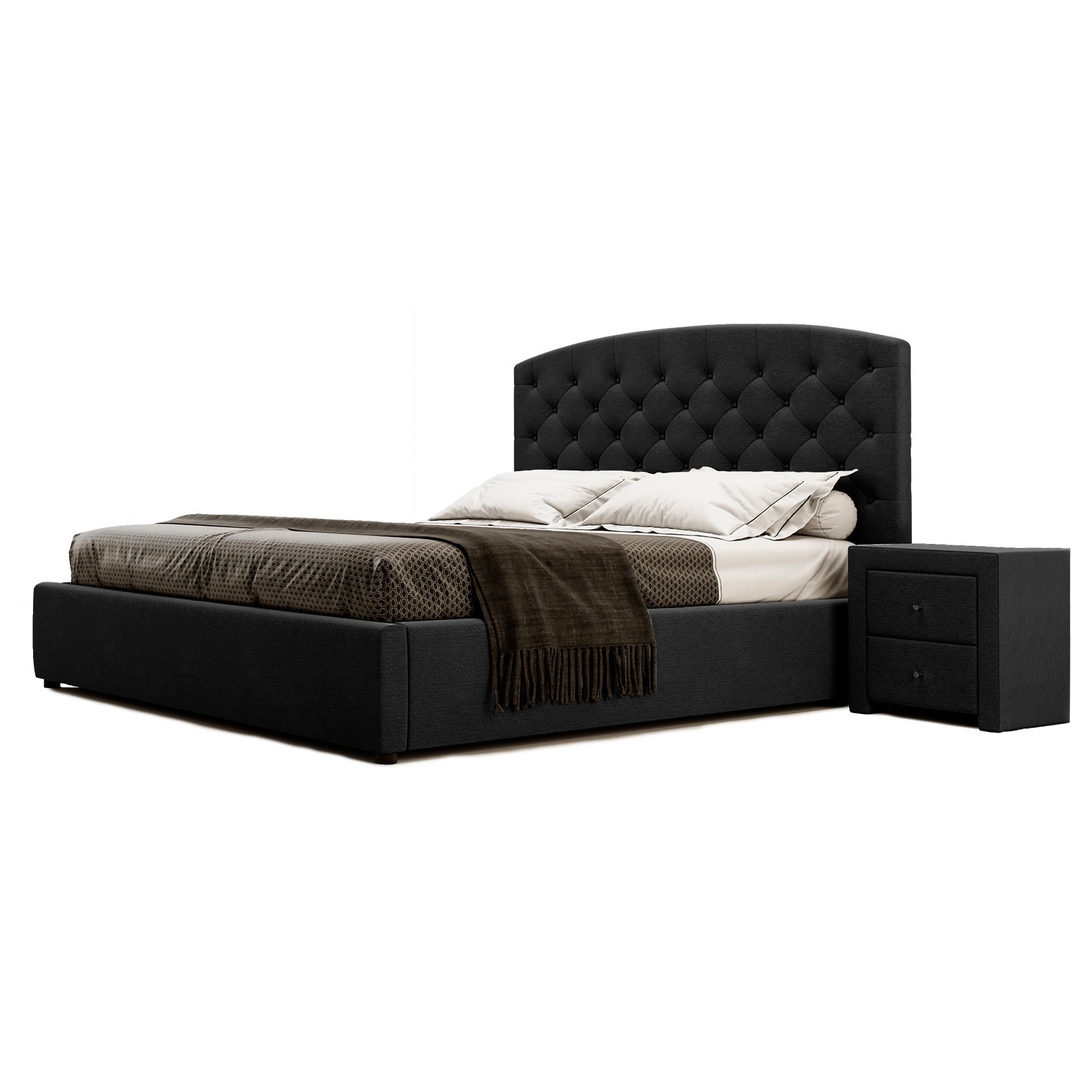 

Кровать Манхэттен III (Green Sofa) Черная 140х200 см 381120_32