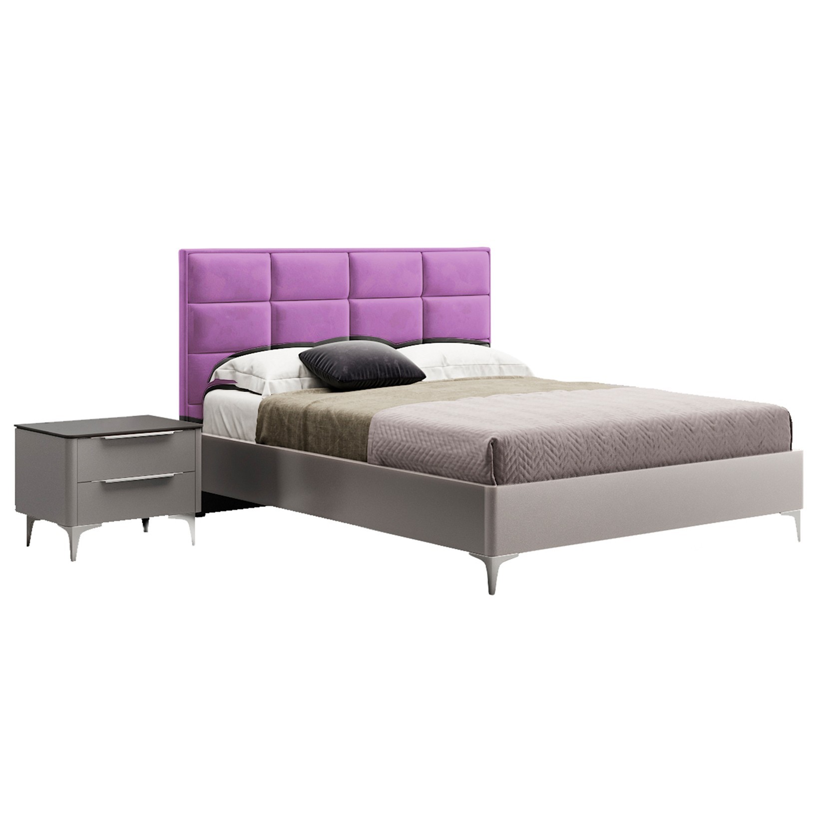 

Кровать Детройт-2 модерн (Green Sofa) Серая + Розовая 140х200 см 381152_37