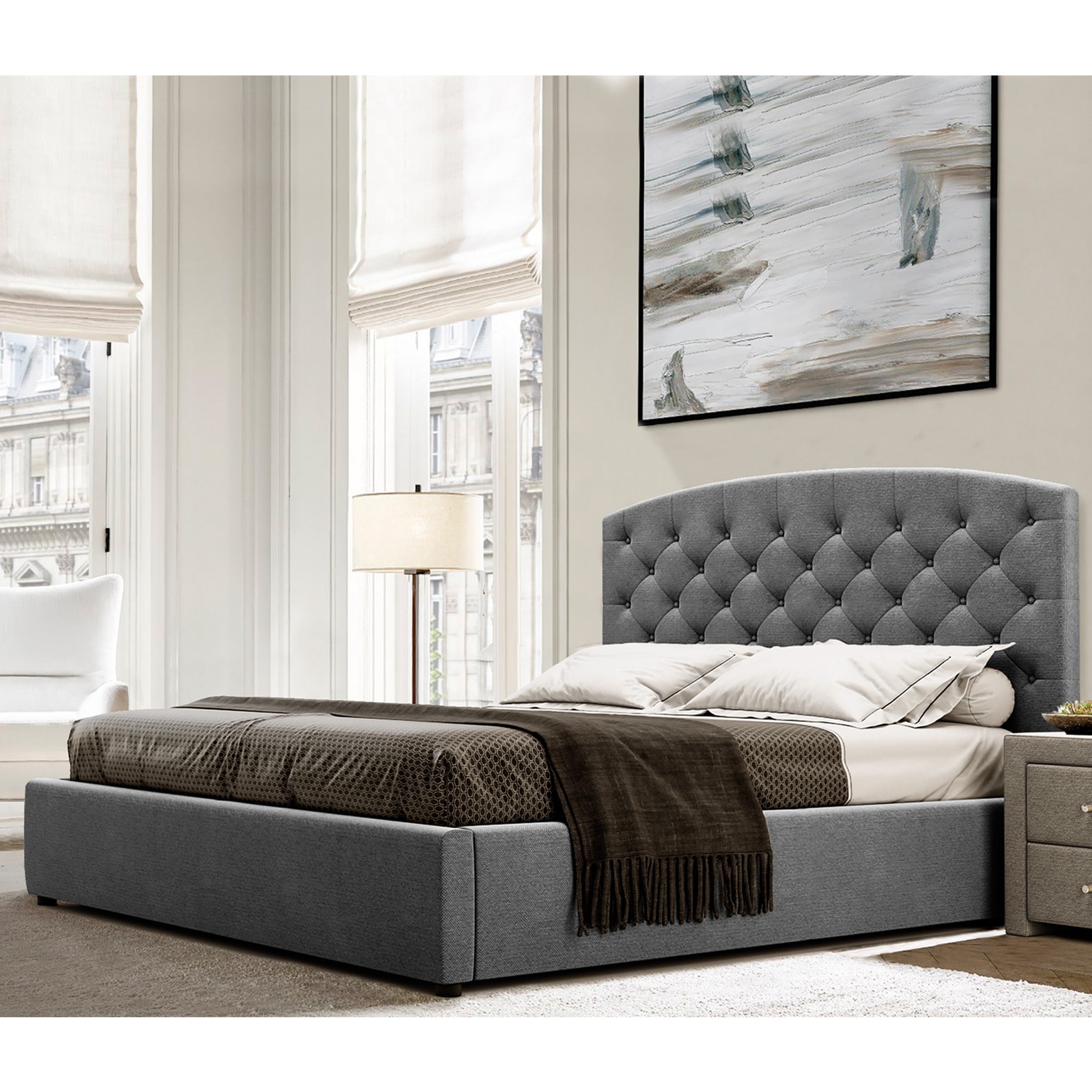 

Кровать Манхэтен-2 (Green Sofa) Серая 180х200 см 381153_39
