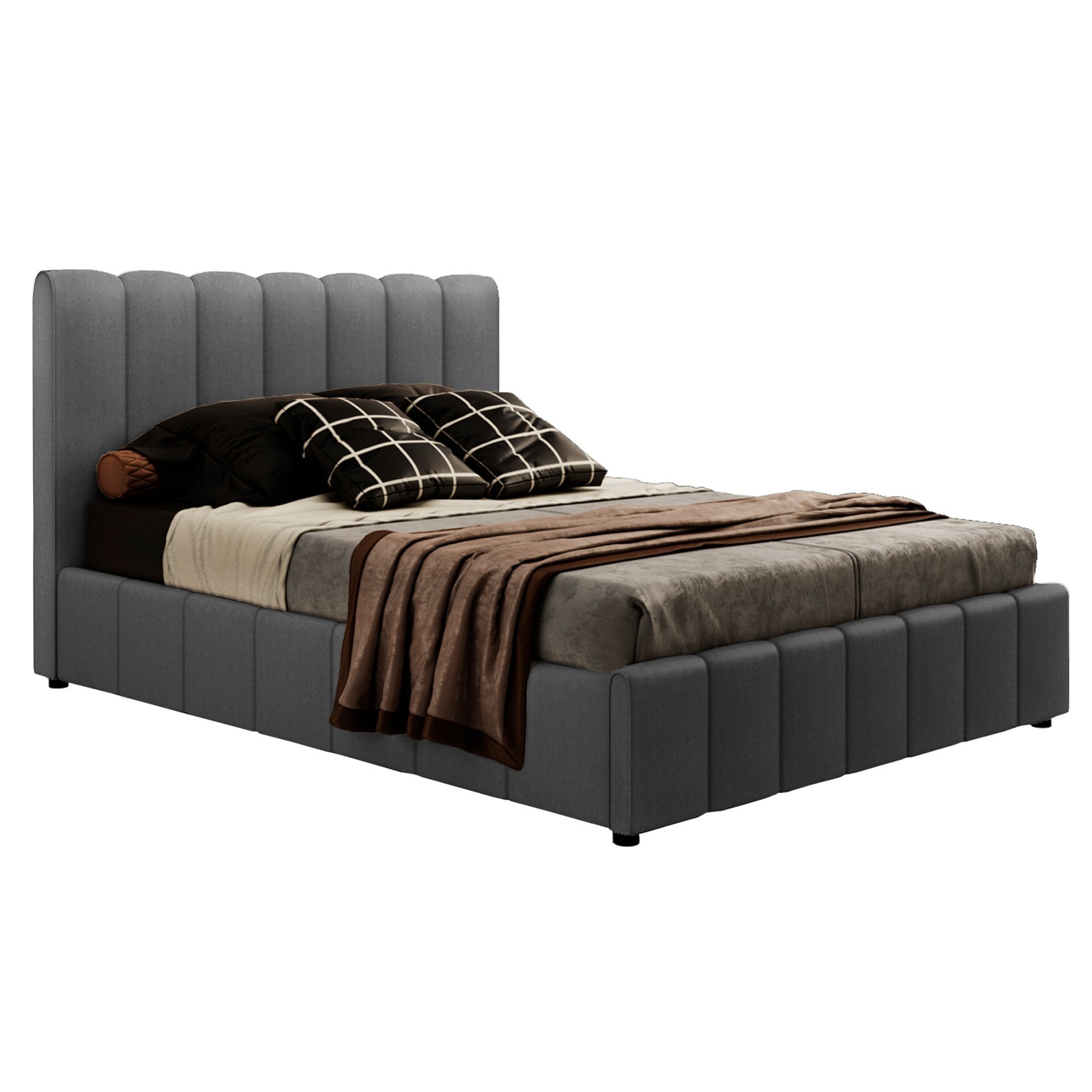 

Кровать Лондон (Green Sofa) Серая 140х200 см 381117_37