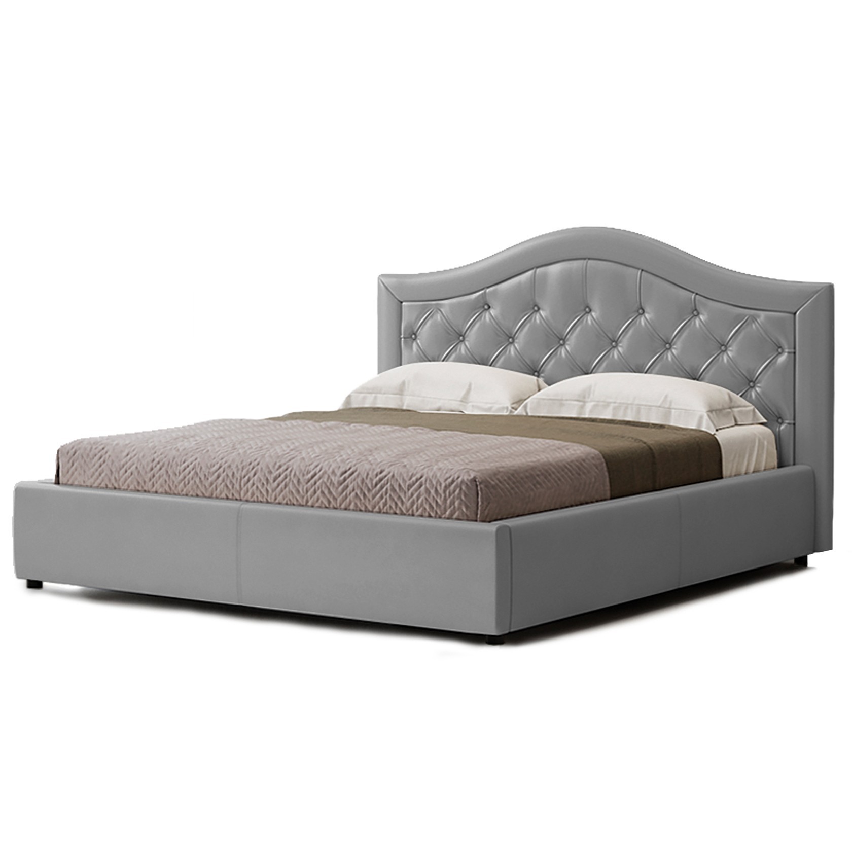

Кровать Севилья II (Green Sofa) Серая 200х200 см 381138_50