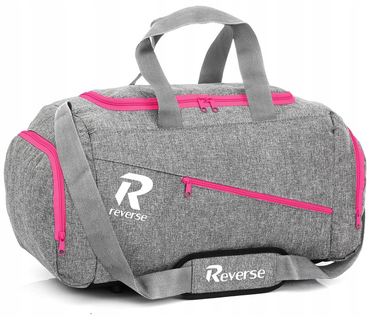 

Спортивная сумка Reverse Collection серая с темно-розовым (TFIT-202)