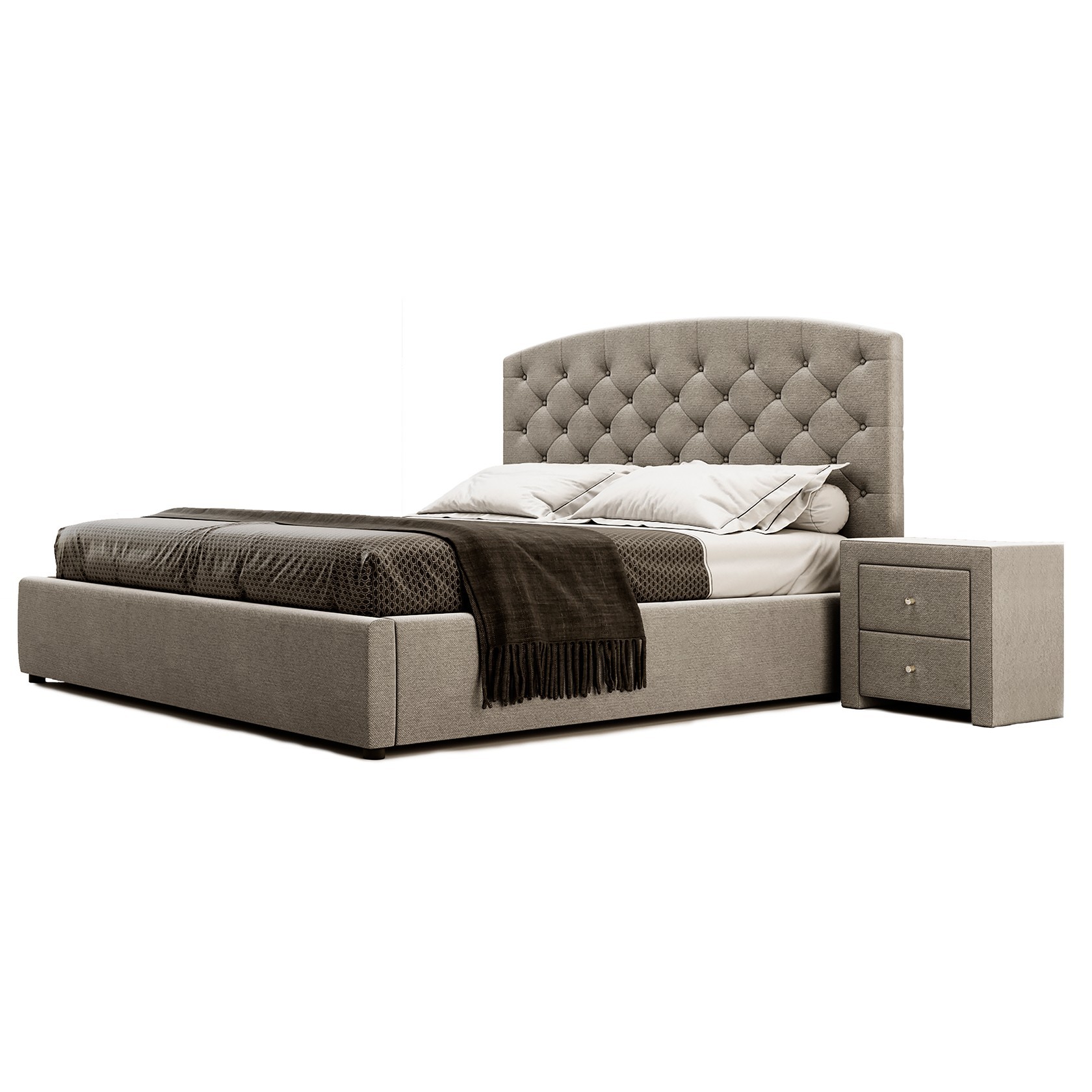 

Кровать Манхэттен III (Green Sofa) Серая 120х200 см 381120_01