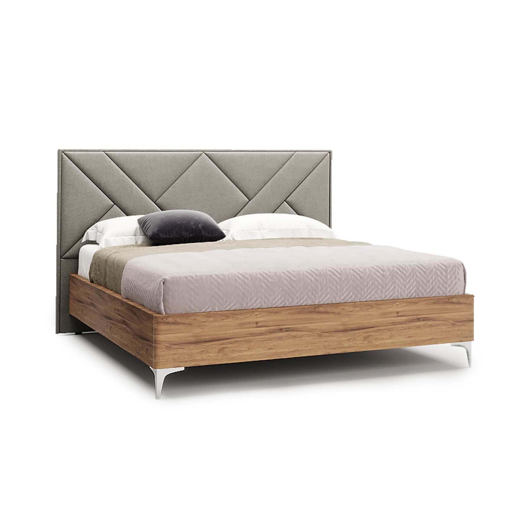 

Кровать Париж модерн (Green Sofa) Серая 160х200 см 381133_03