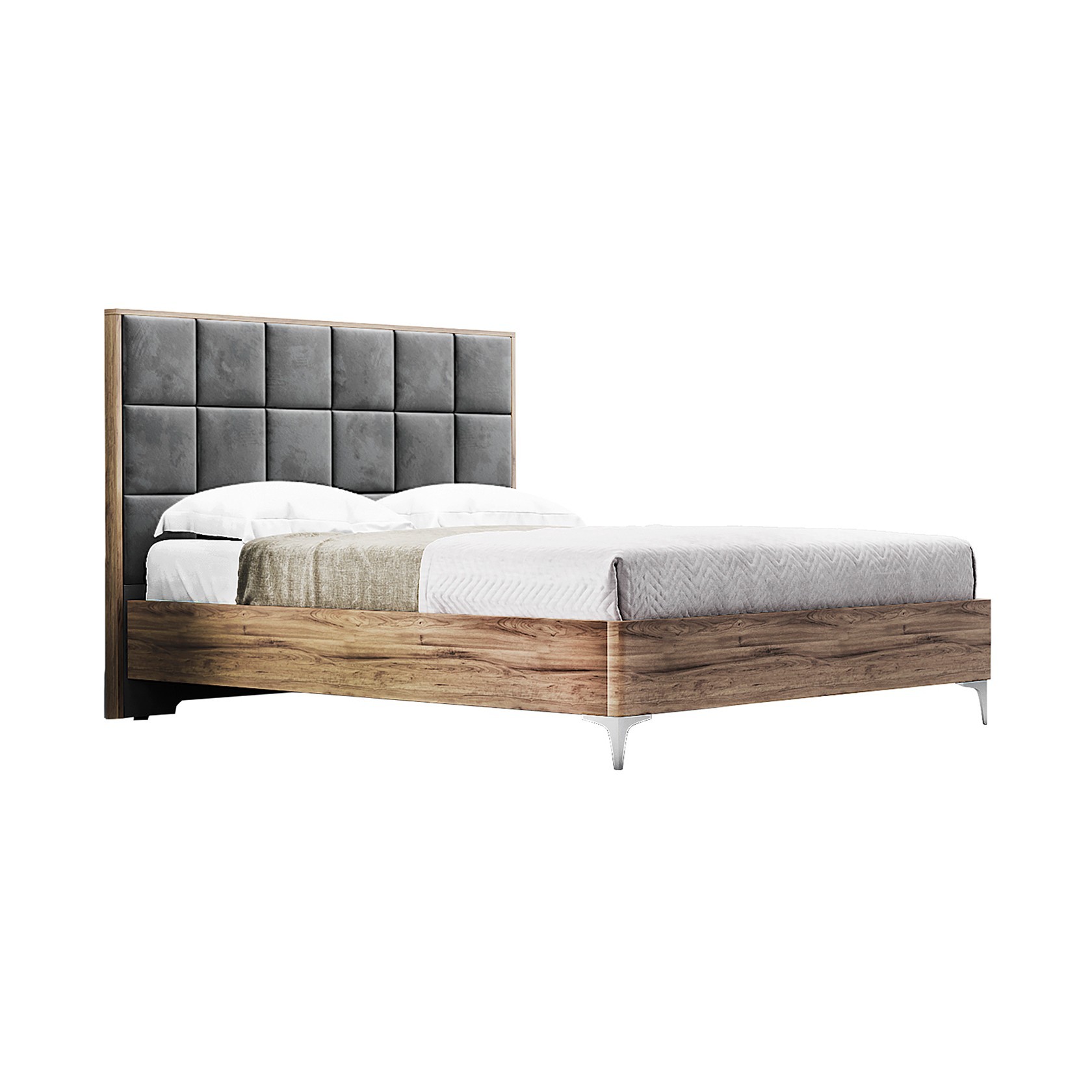 

Кровать Детройт модерн (Green Sofa) Темно-серая 140х200 см 381114_02