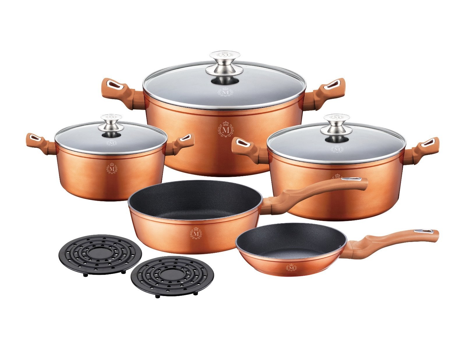 

Набор посуды с литого алюминия 10 пр Meisterklasse Copper Touch Line