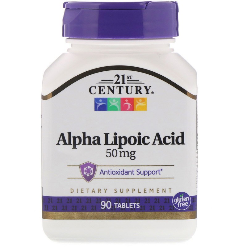 

Натуральная добавка 21st Century Alpha Lipoic Acid 50 мг 90 таблеток