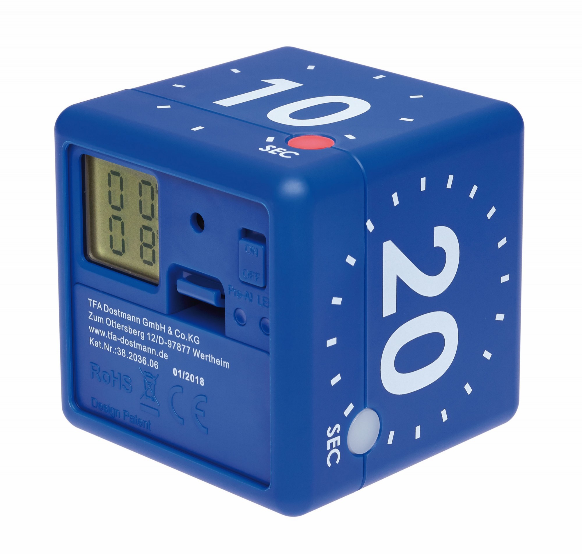 

Цифровой таймер TFA Dostmann CUBE TIMER синий 38203606