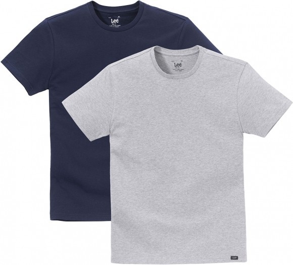 

Футболки твин-пак Lee Twin pack Slim Fit Синий/Серый S-00