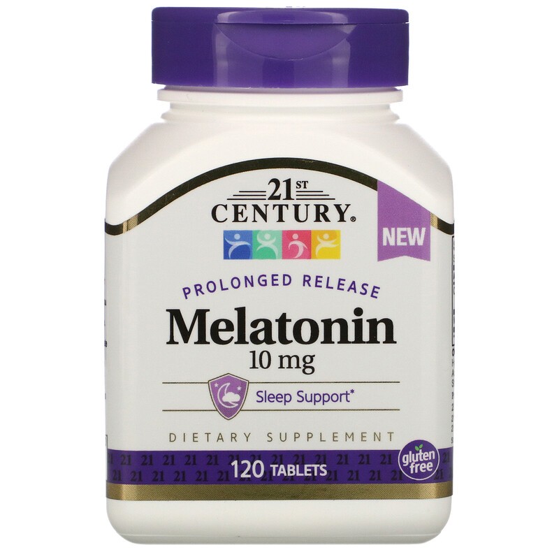 

Мелатонин 21st Century Melatonin Prolonged Release 10 мг 120 таблеток