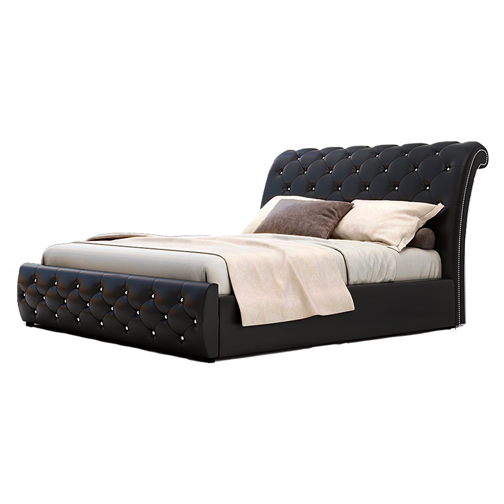 

Кровать Версаль II (Green Sofa) Черная 200х200 см 381111_05