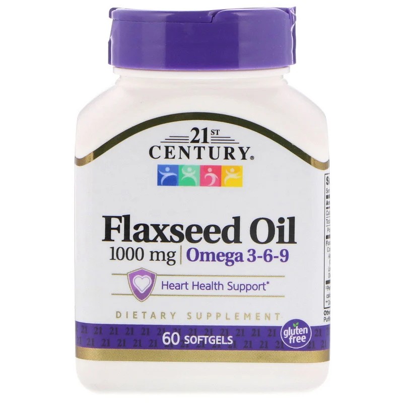 

Жирные кислоты 21st Century Flaxseed Oil 1000 мг 60 капсул